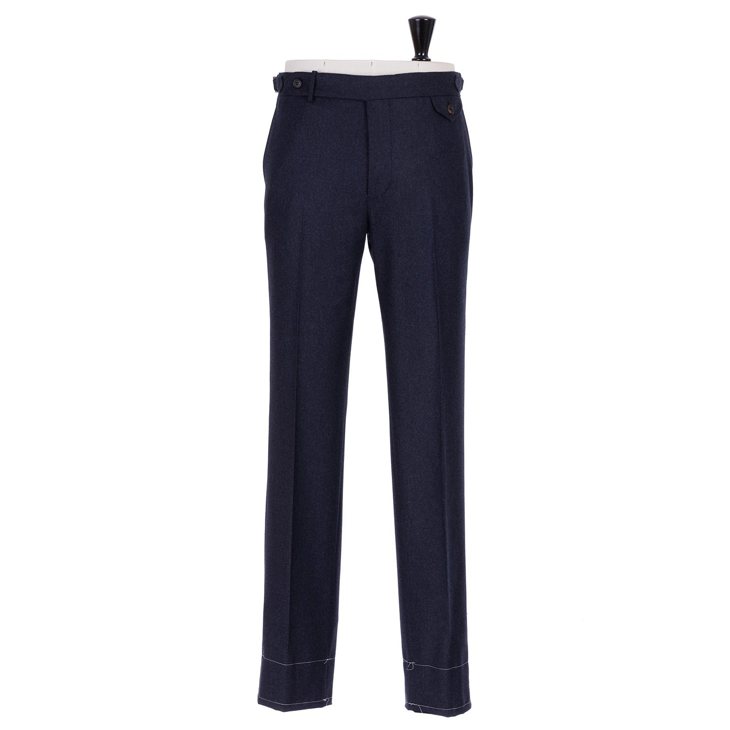 Exclusive to Michael Jondral: Blue Flannel Pants made of pure Wool  - Rota Sartorial